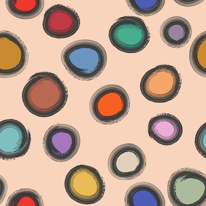 Colorful Painted Dots Wallpaper - Happywall.com