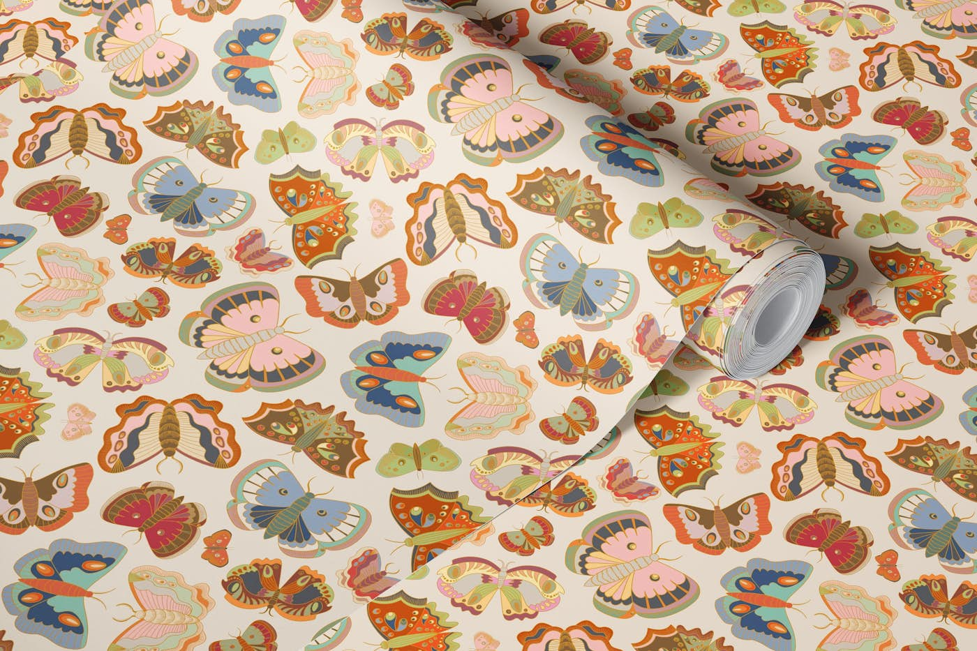 Magic Moths Pattern wallpaper roll