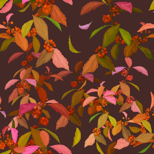 Beautyberry on Purple