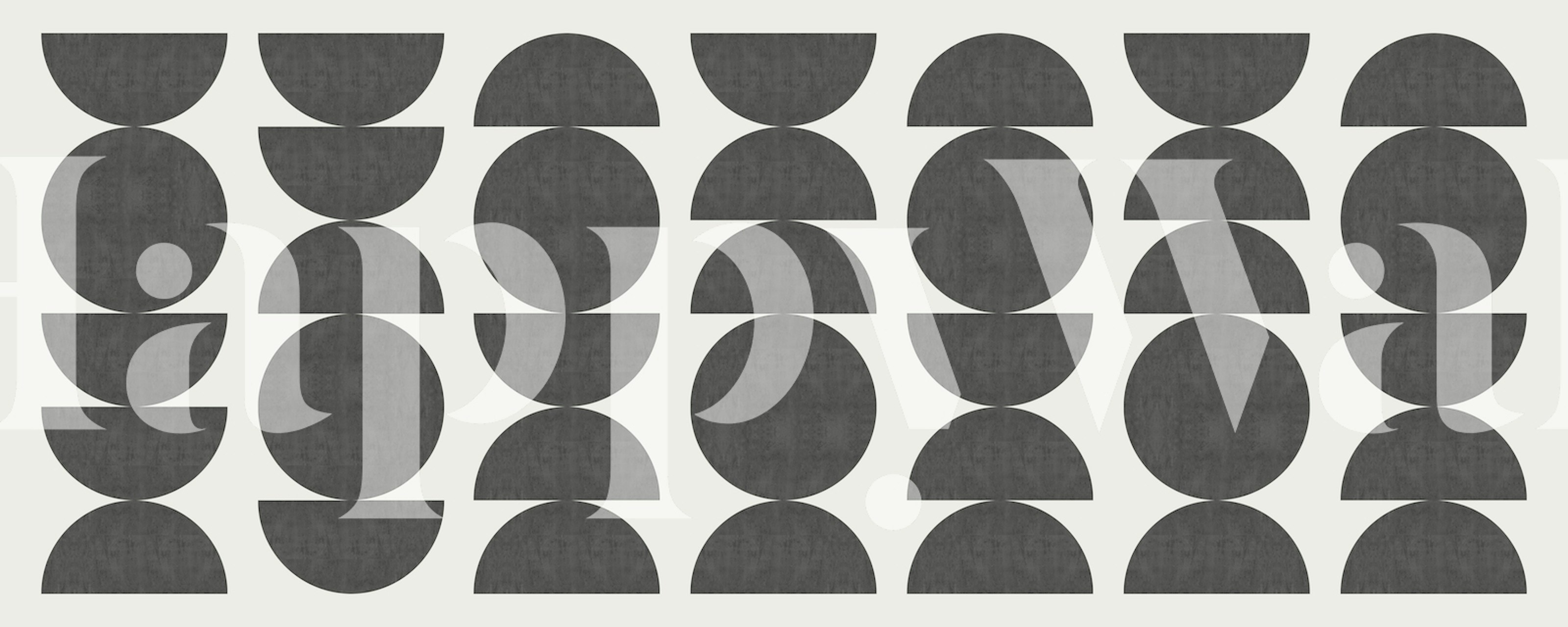 Behang met patroon van cirkels