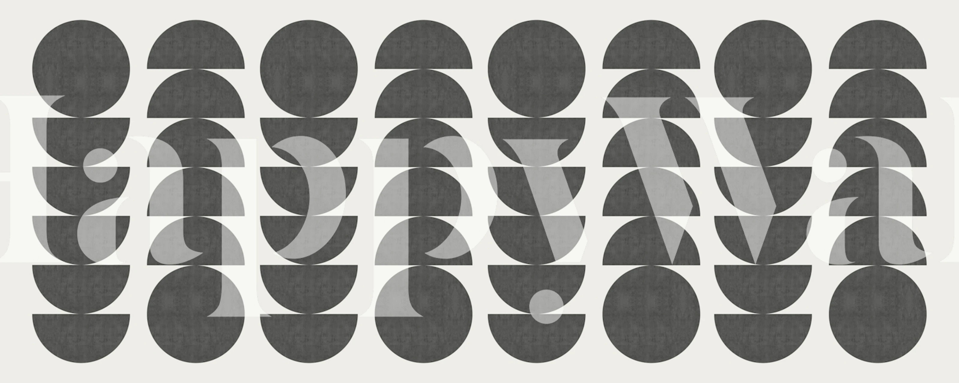 Black geometric circle pattern wallpaper