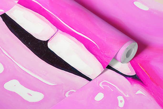 Pink lips 1wallpaper roll