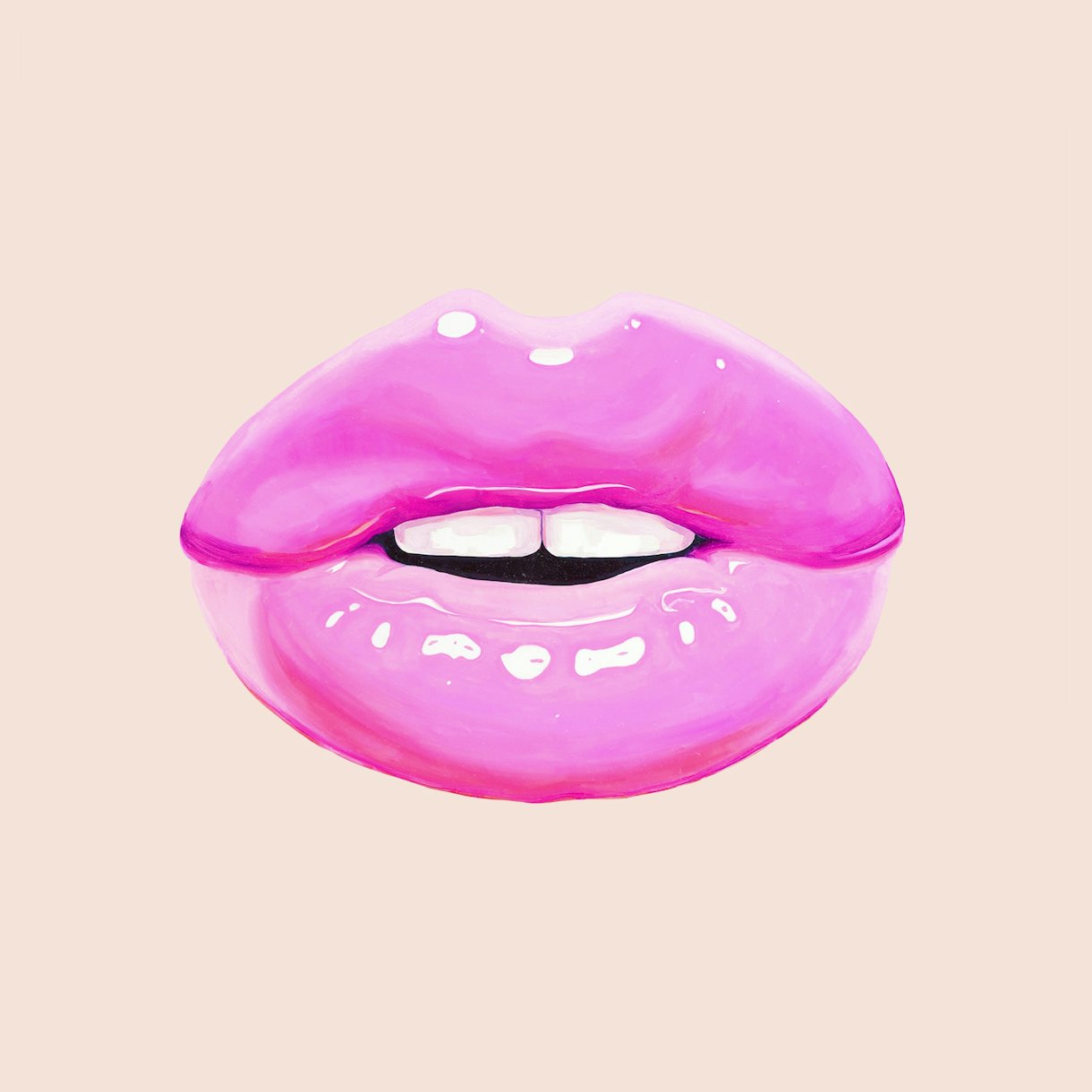 Pink lips 1 wallpaper - Free shipping | Happywall