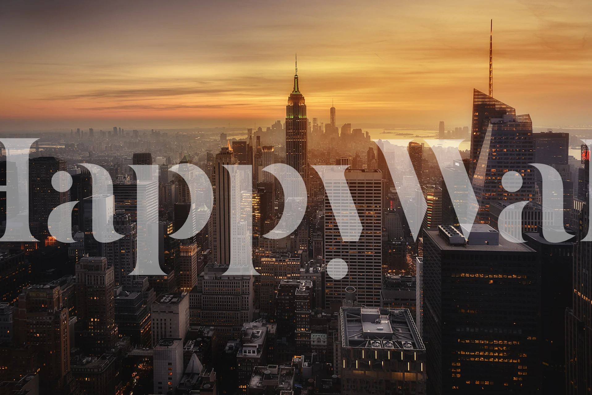 Manhattans light papel de parede em um quarto