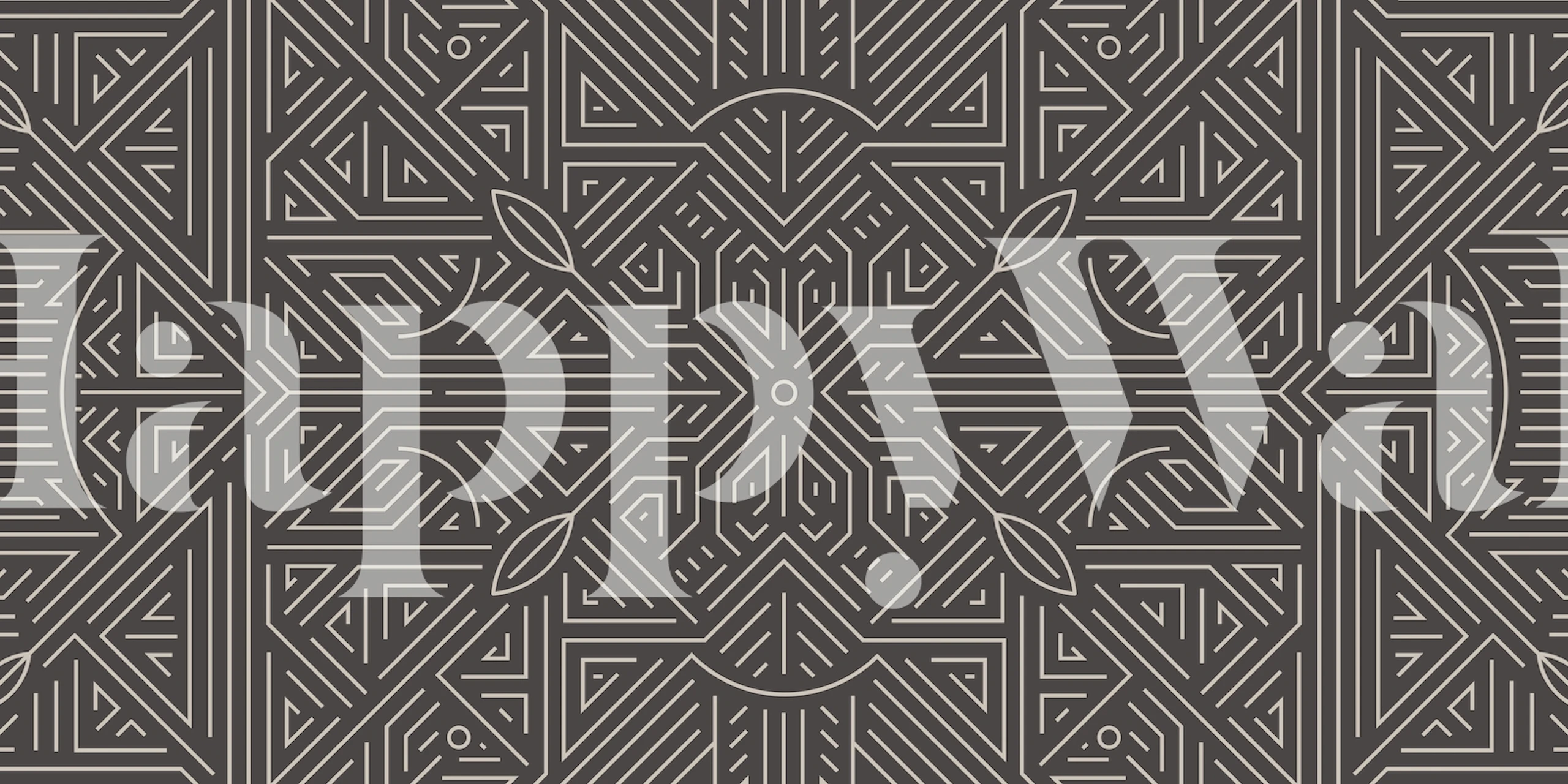 Mayan inspired wallpaper design in a room