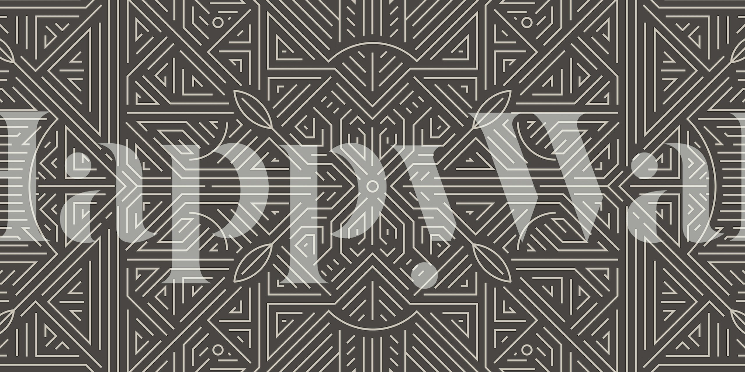 Mayan inspired wallpaper design in a room