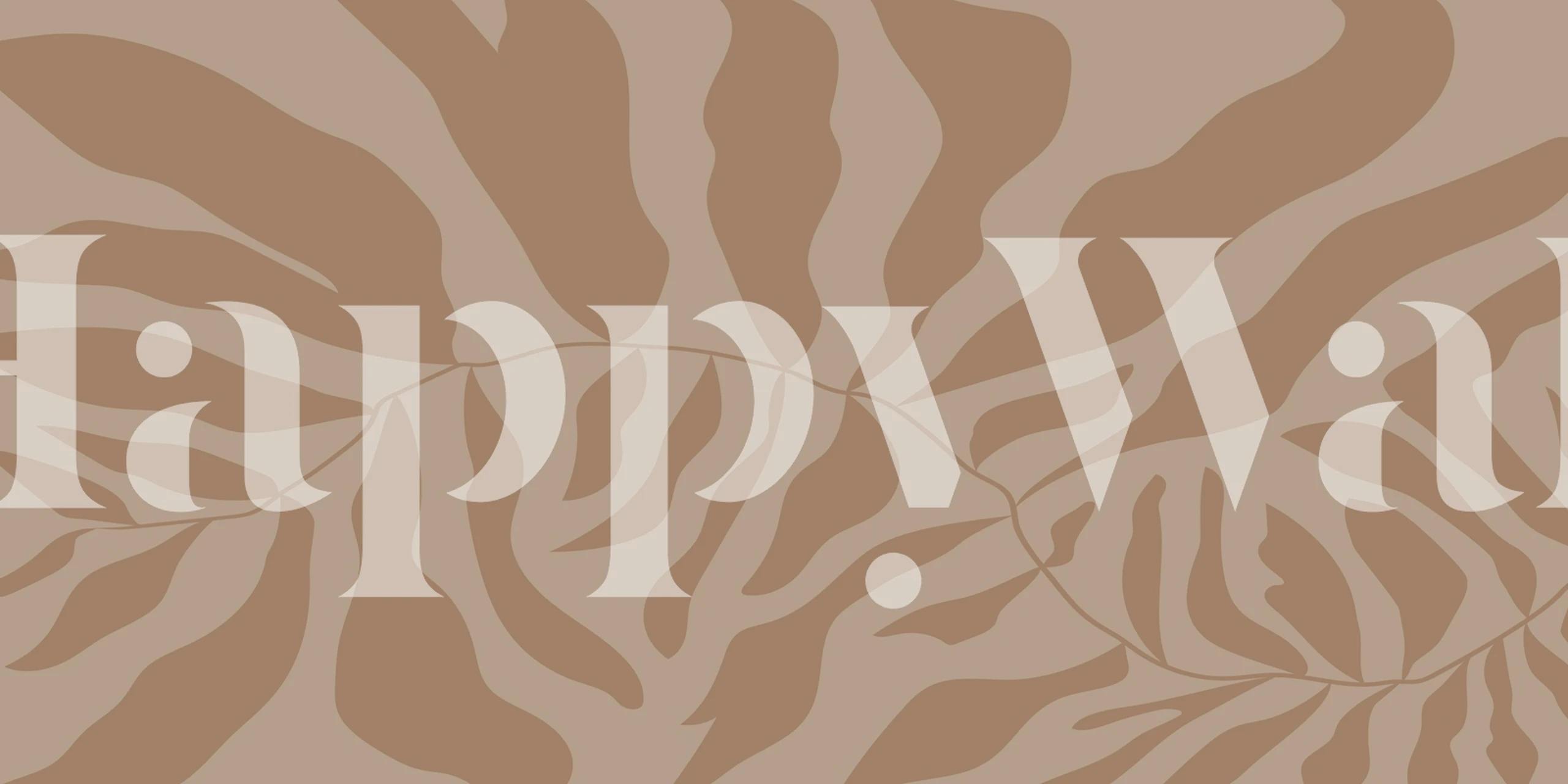 Abstract leaf pattern wall mural in warm fall colors