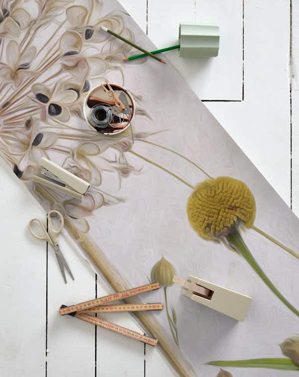 Alliums and heleniums wallpaper roll