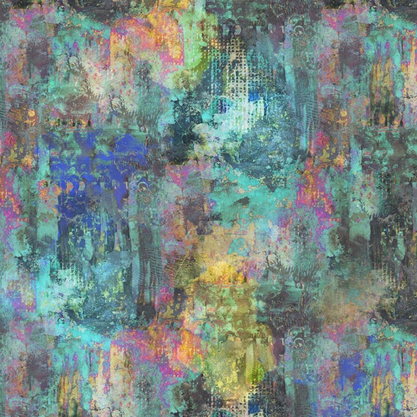 Modern Abstract Paint Texture Multicolor