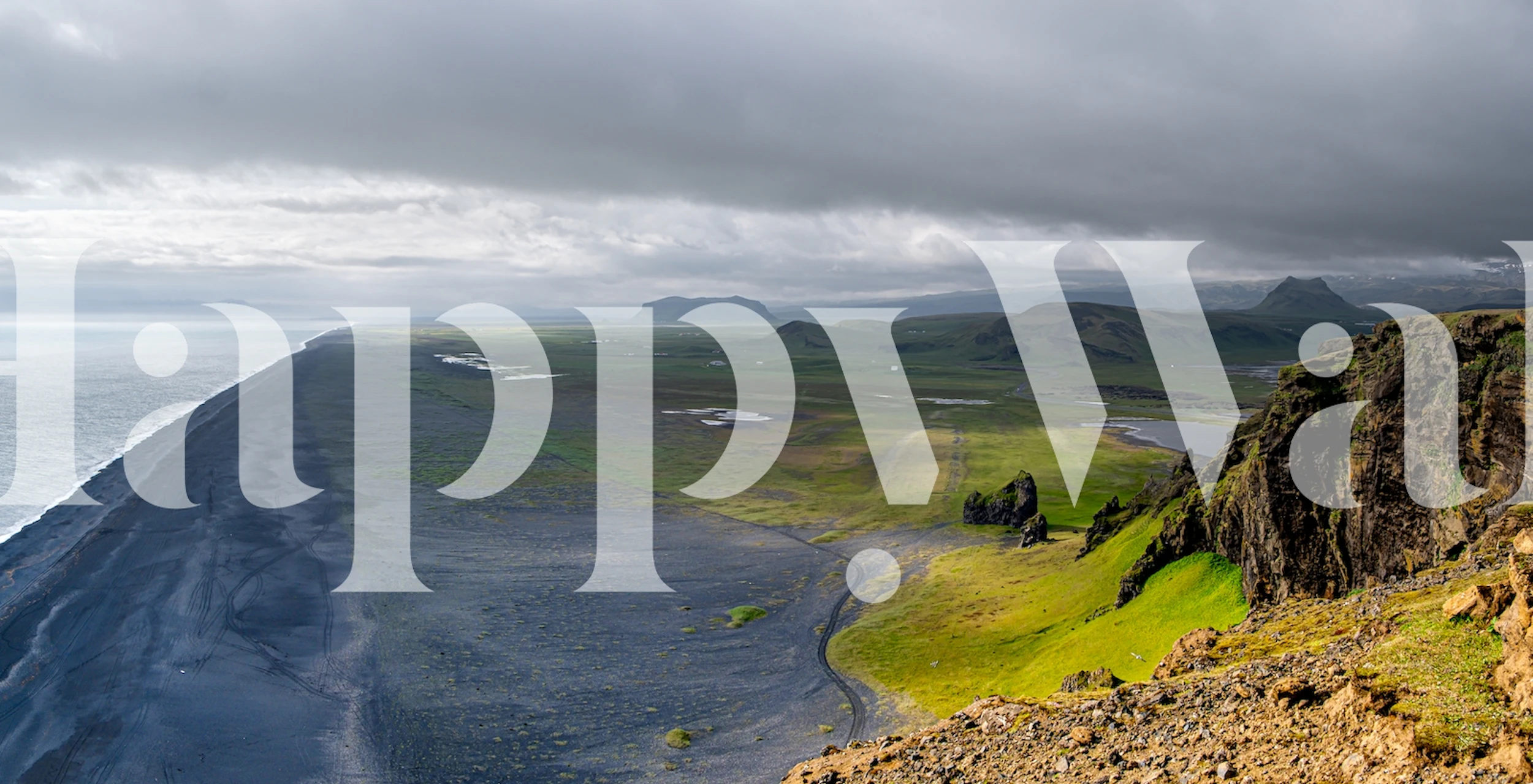 Wallpaper depicting Dyrholaey to Mount Petersey view