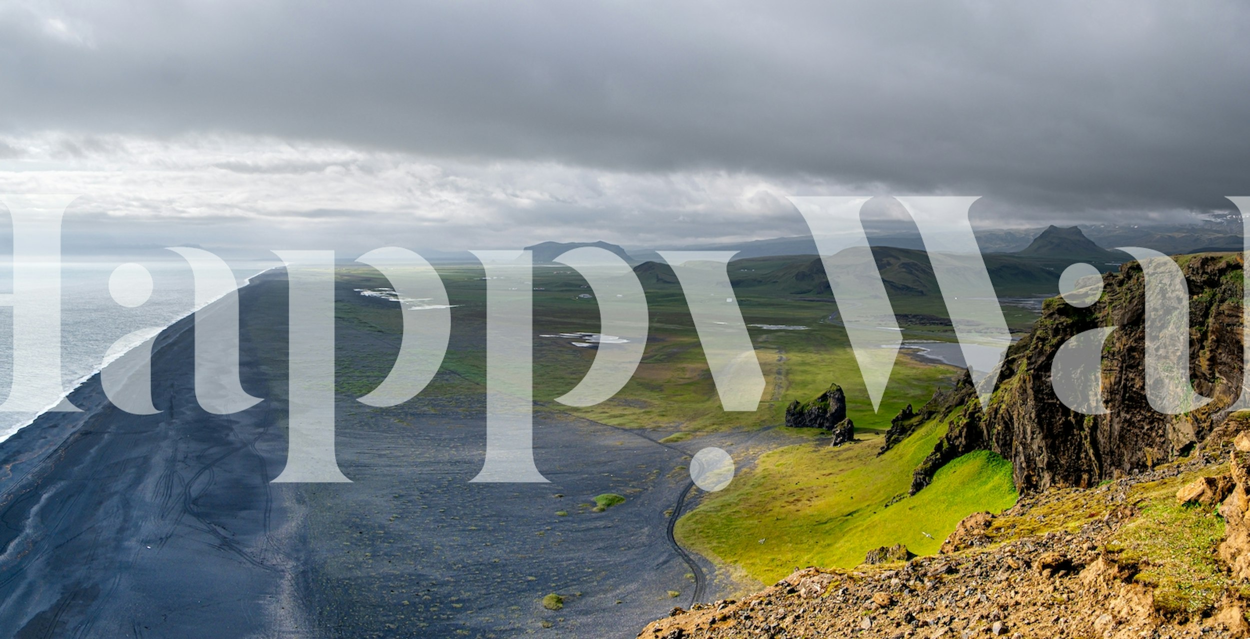 Wallpaper depicting Dyrholaey to Mount Petersey view