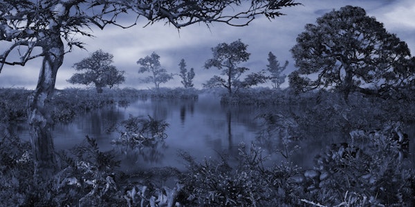 Autumn dreams monochrome blue