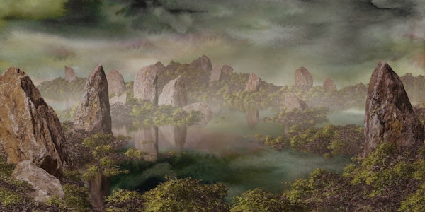 Chinese landscape green