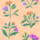 Wildflower Bouquets on Orange
