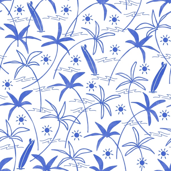 Surfing Palm Trees Indigo Beach