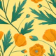 California Poppies on Yellow