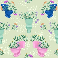 Eau de Toilette on Sage ταπετσαρία