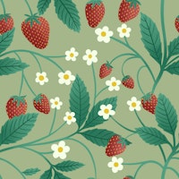 Strawberries on Sage Green tapety
