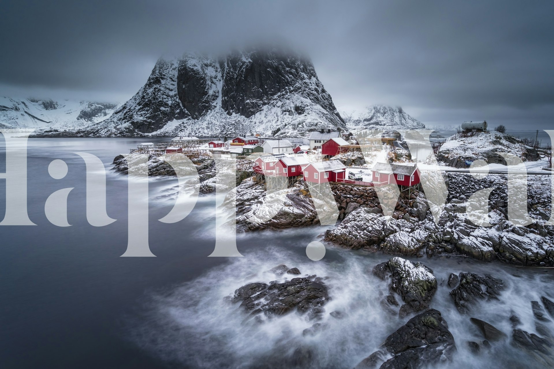 Winter Lofoten Islands Wallpaper Snowy Mountain Landscape Happywall