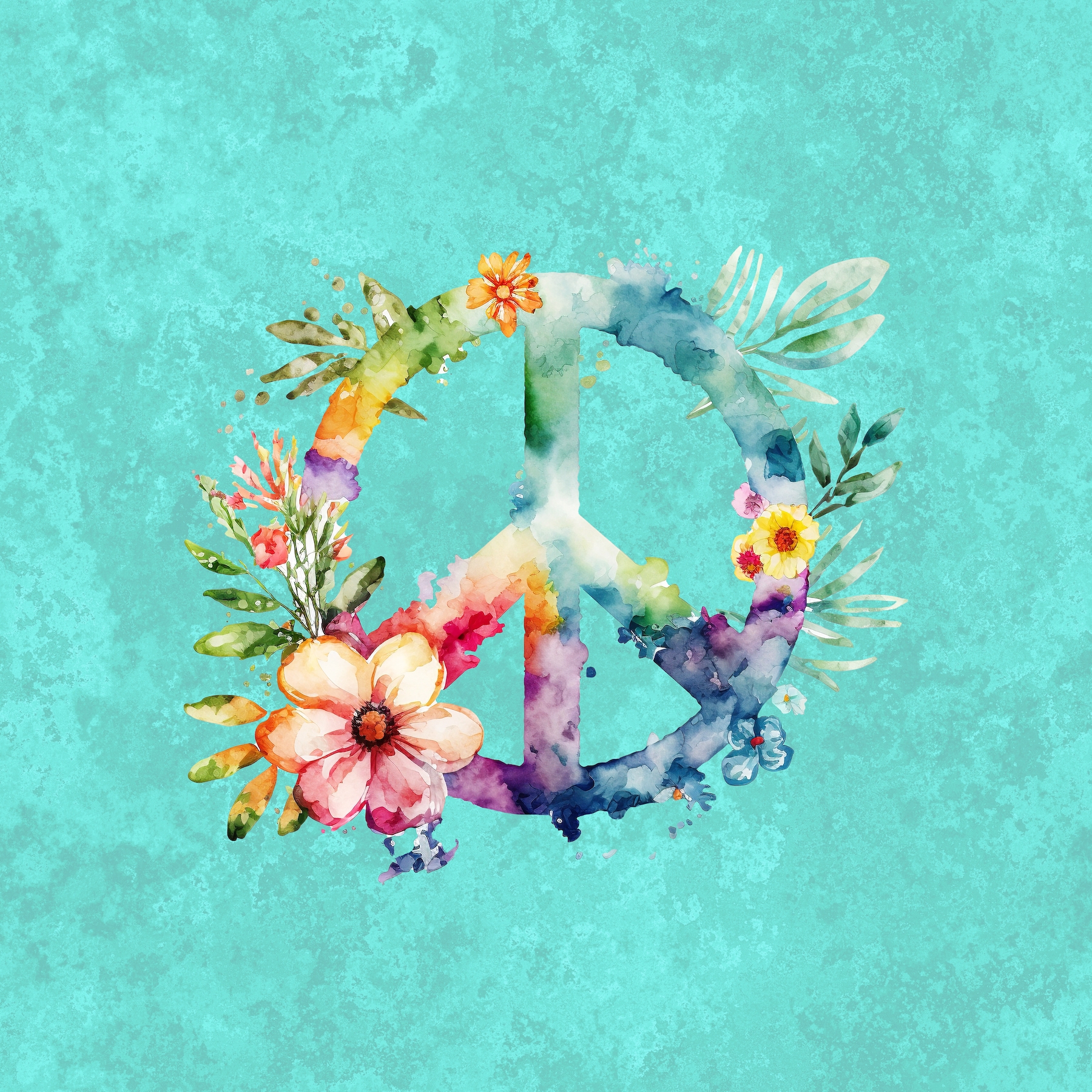 Flower Power Peace Wallpaper