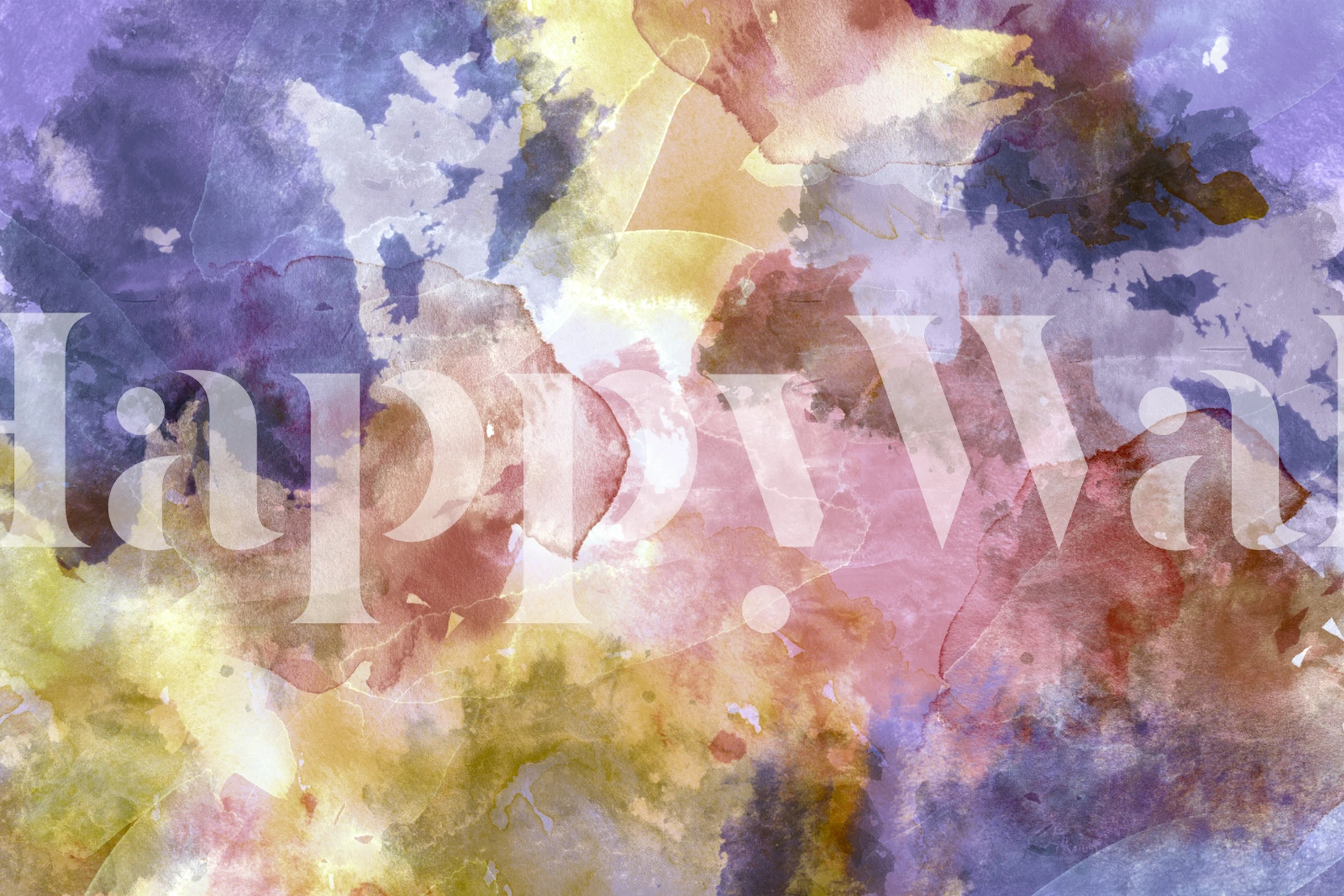 Fargerik Stains brushstrokes wallpaper i et rom