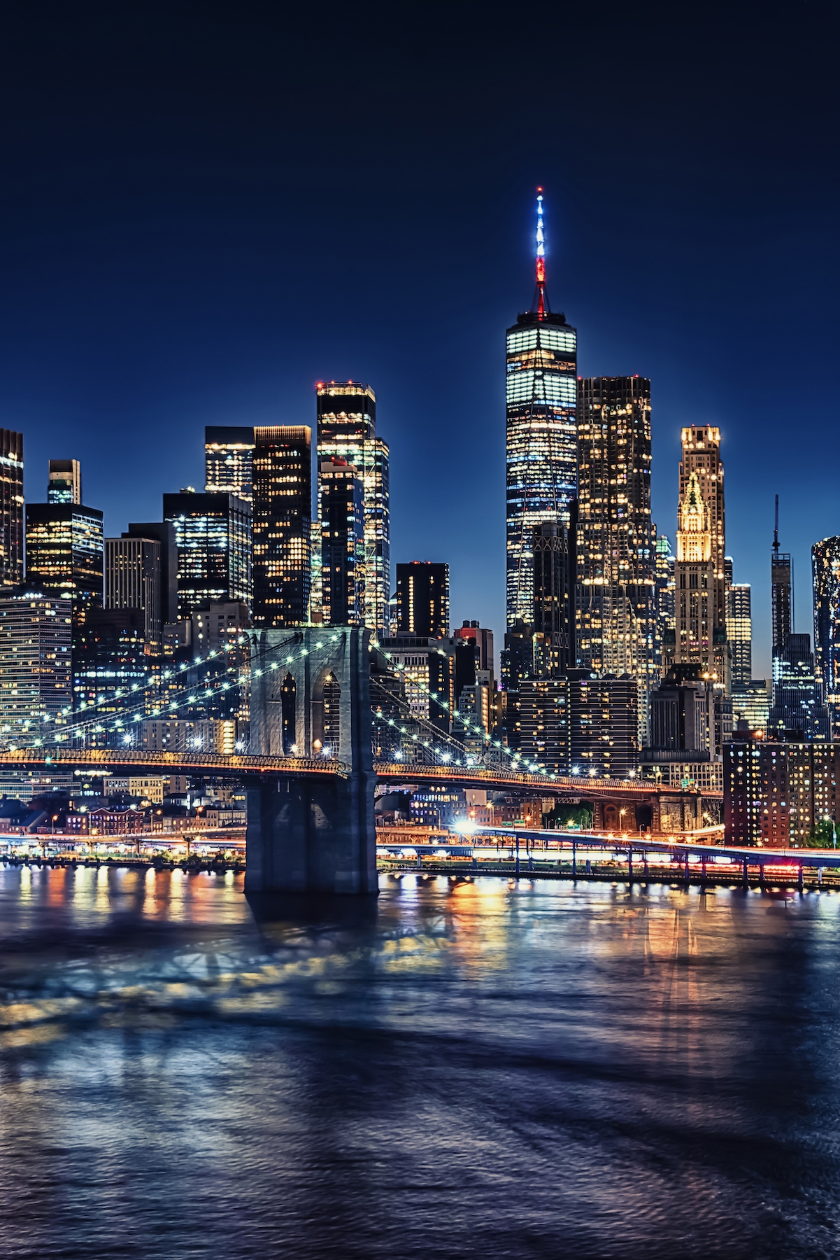 New York by Night Wallpaper | Happywall