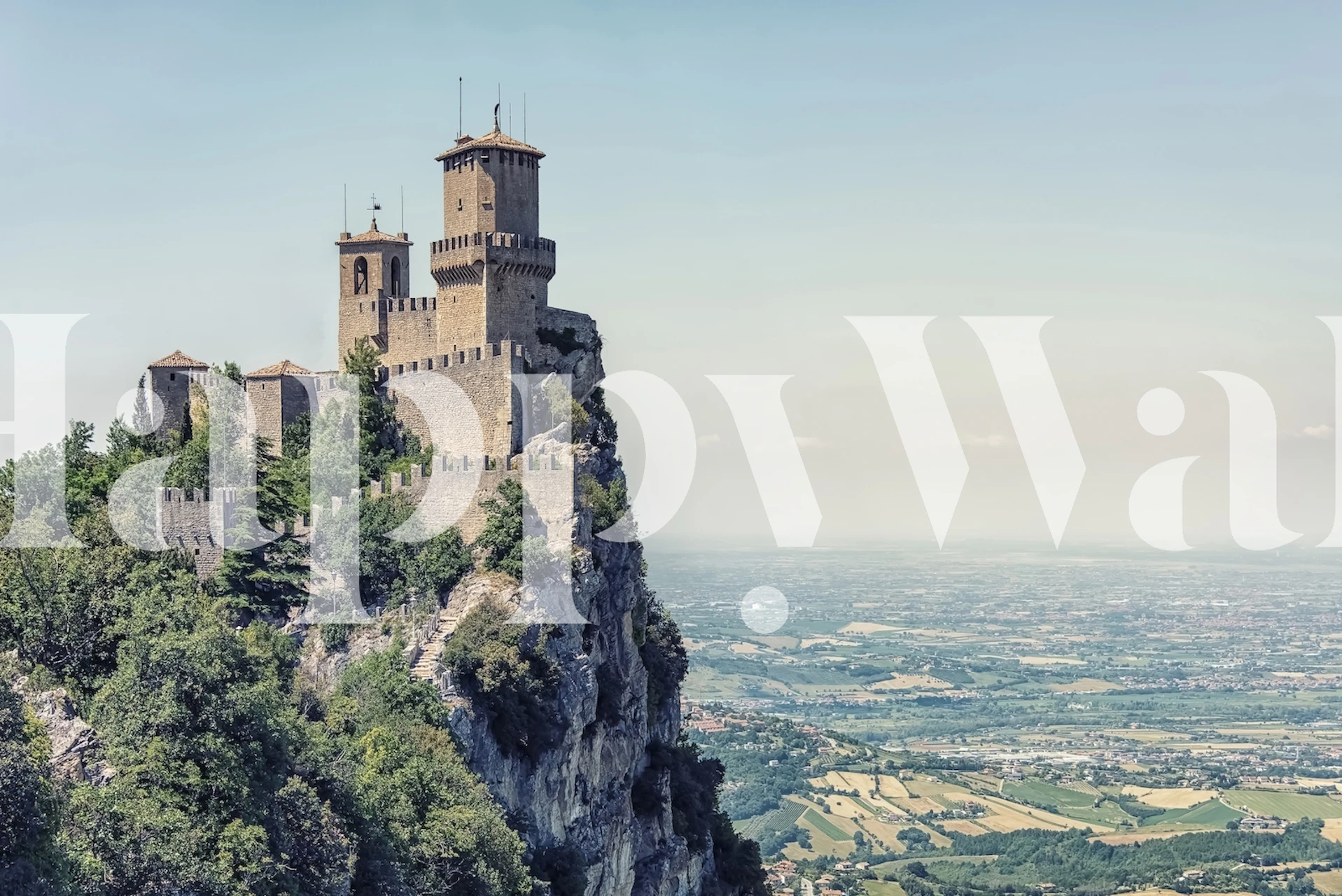 San Marino Republic wallpaper displayed in a room