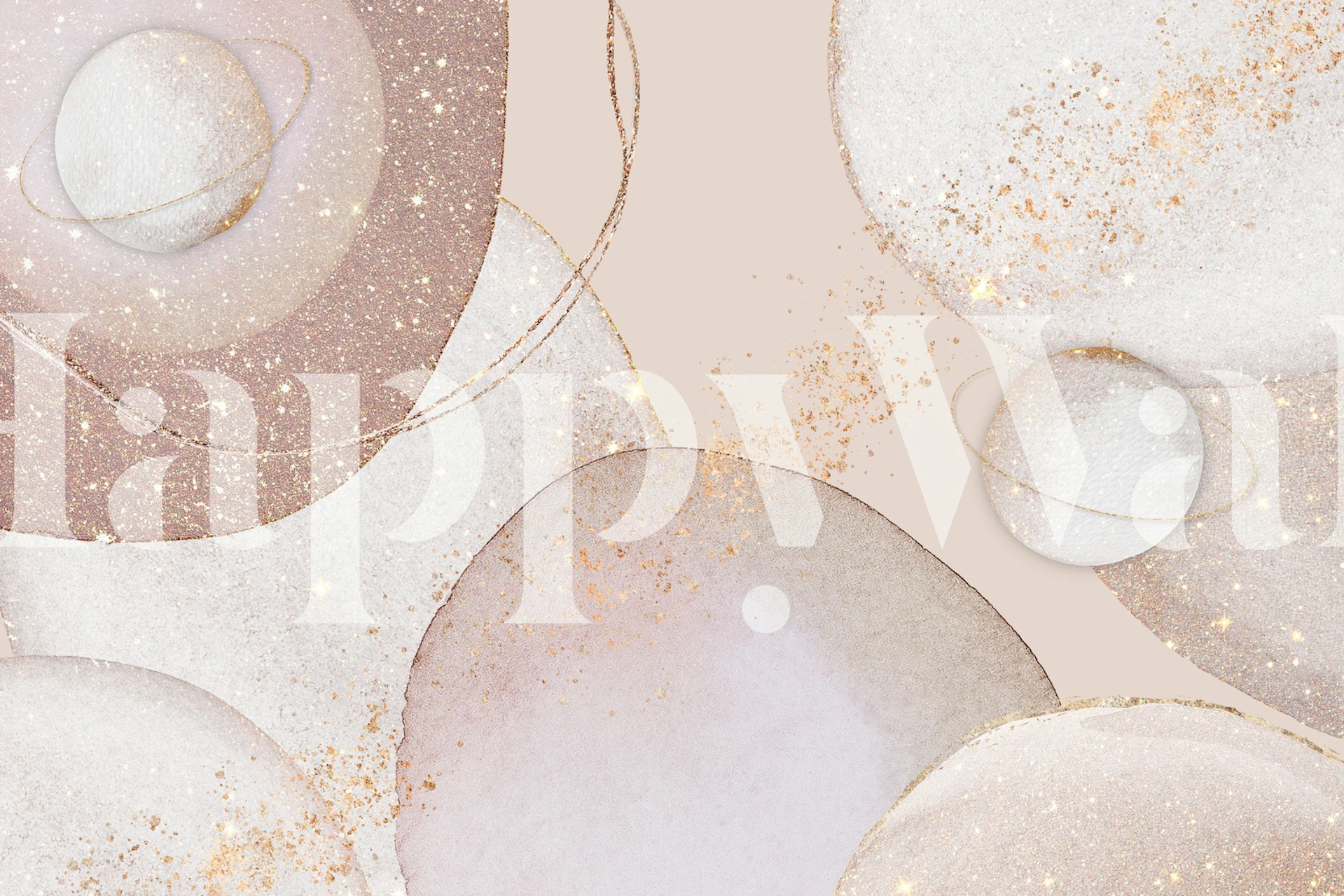 Golden Galaxy Planets By Ms Tapet I Et Rum