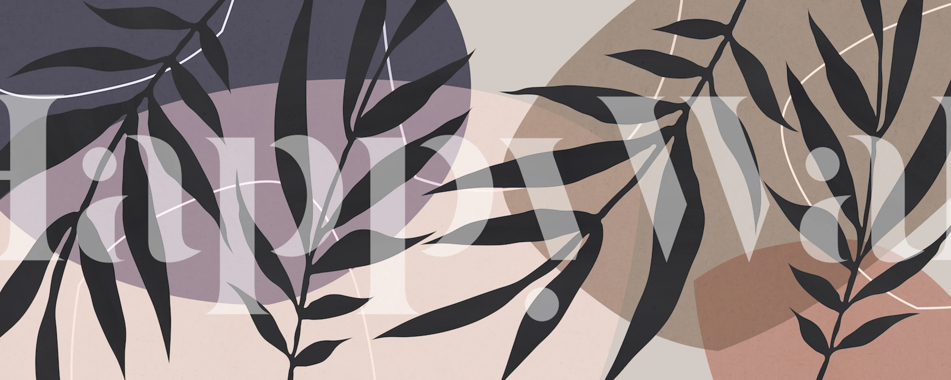 Papel pintado Floral harmony 1 en una habitación