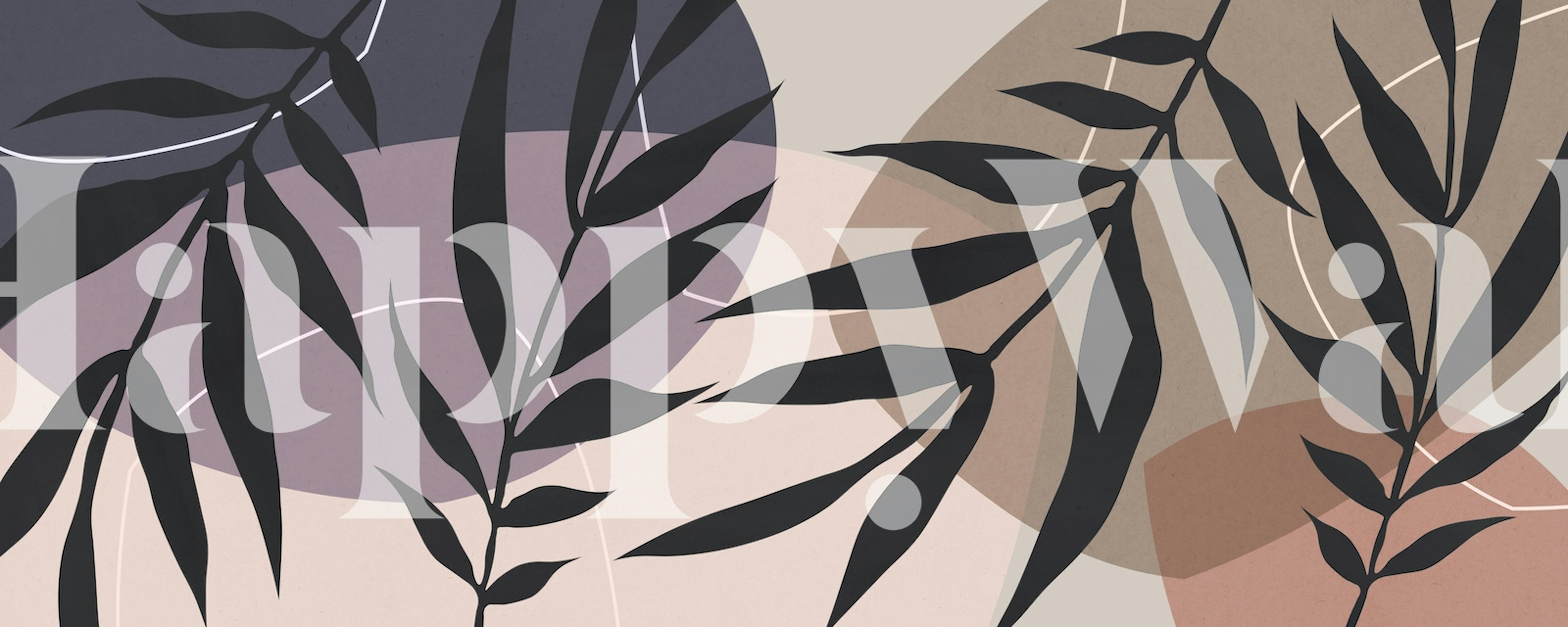 Behang Floral harmony 1 in een kamer