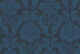 Midnight Blue Damask Floral