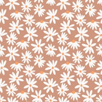 Retro Summer Daisies Pattern 1a papel pintado