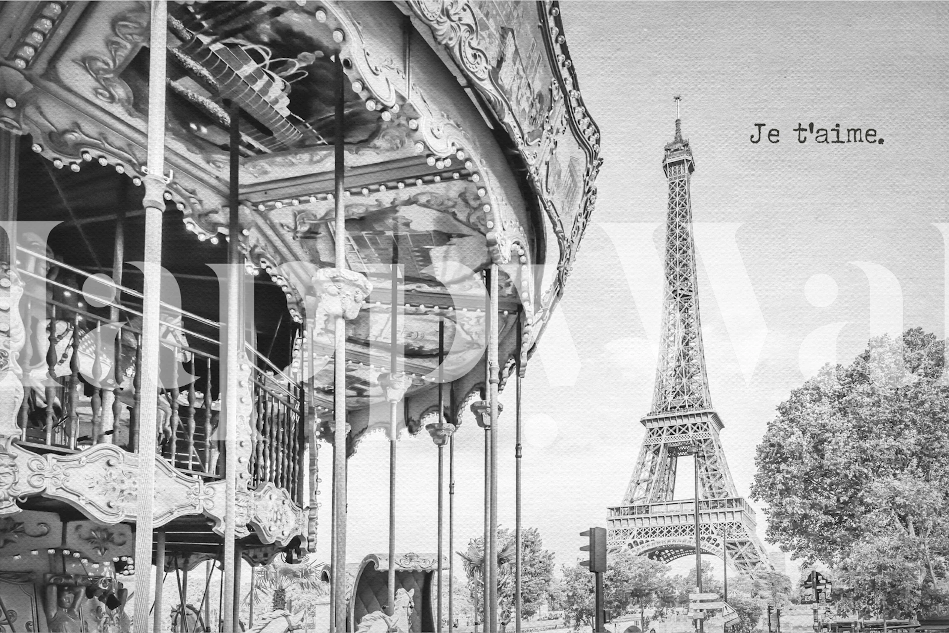 Je t’aime Paris tapeta u sobi