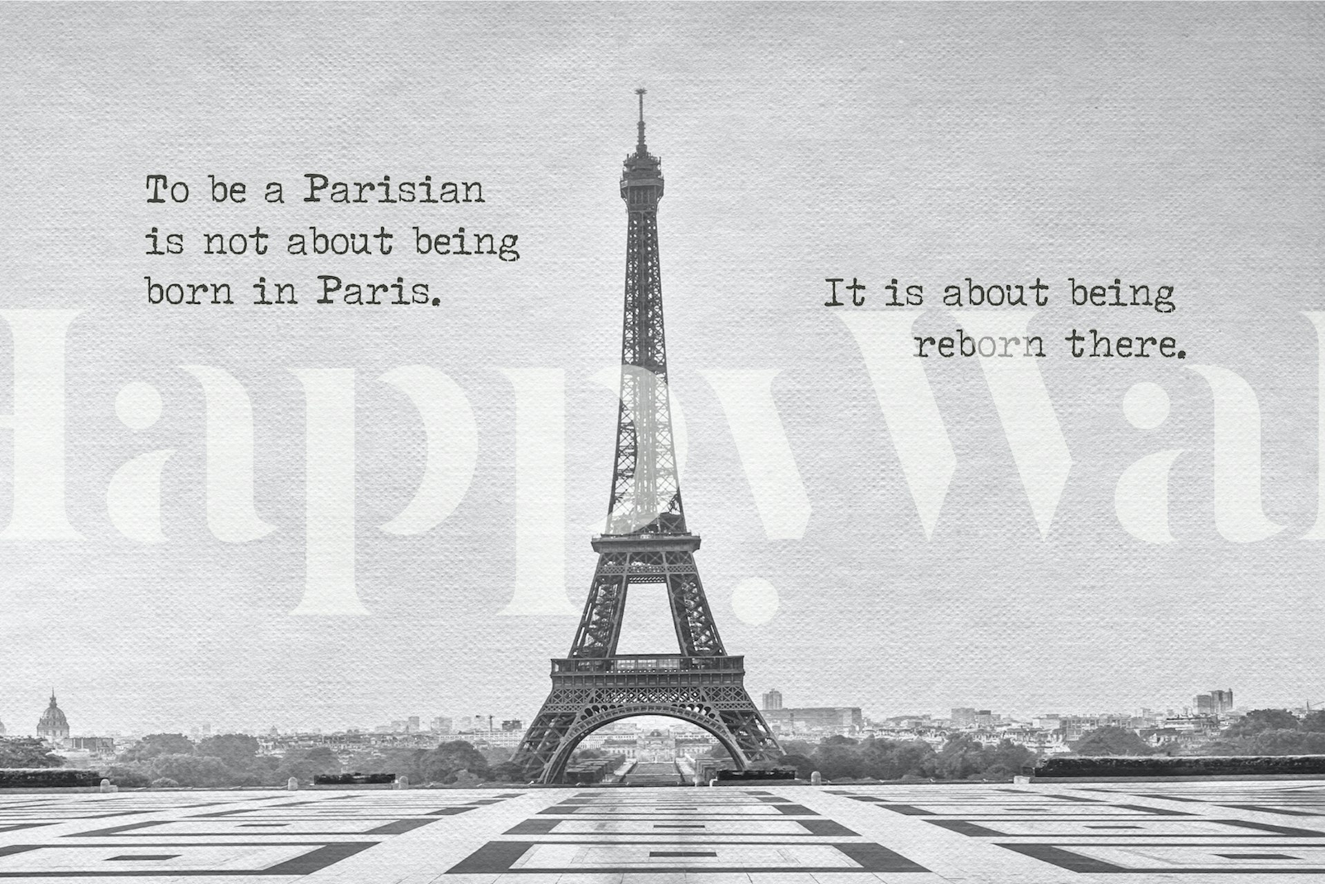 Reborn in Paris behangontwerp in een kamer