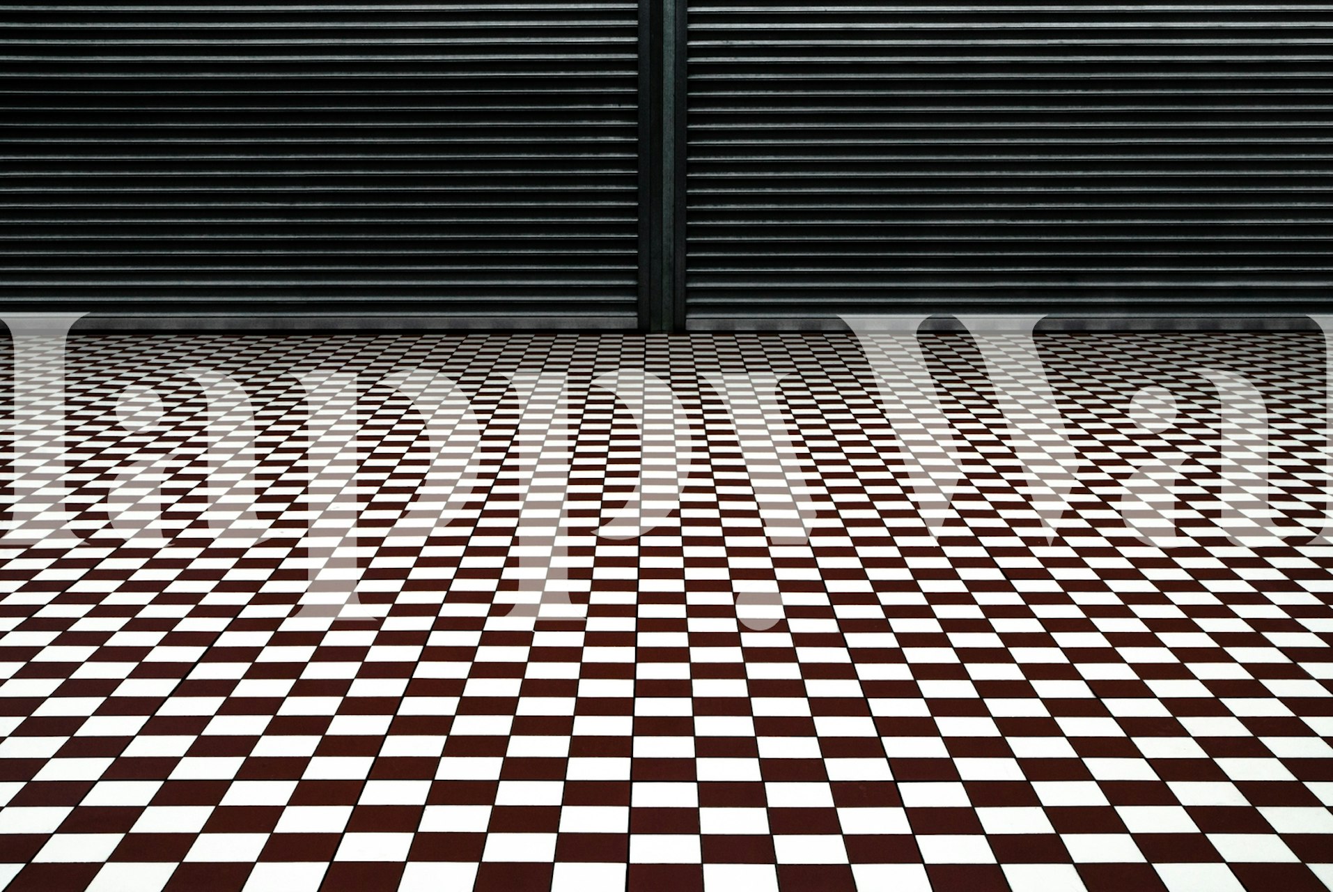 hypnotisches Bodenmuster wallpaper in einem Raum