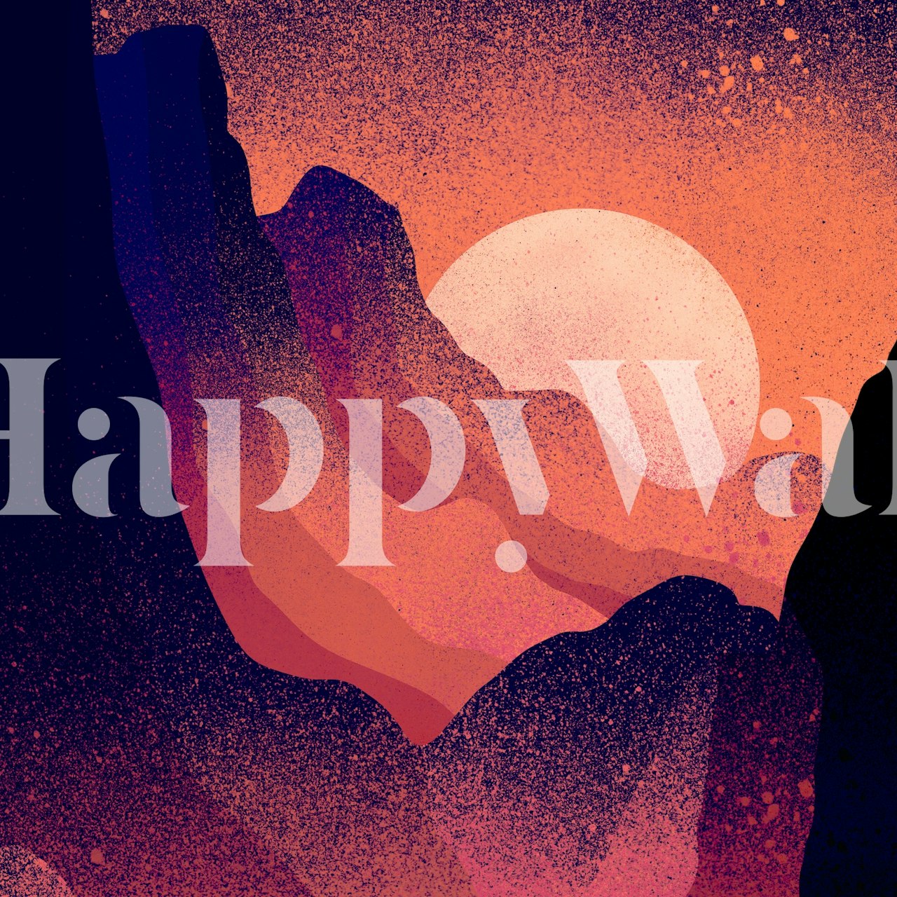 Darker side of Mars behang in een kamer