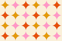 Happy retro diamonds pink, orange behang