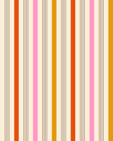 Happy retro Stripes pink, orange wallpaper