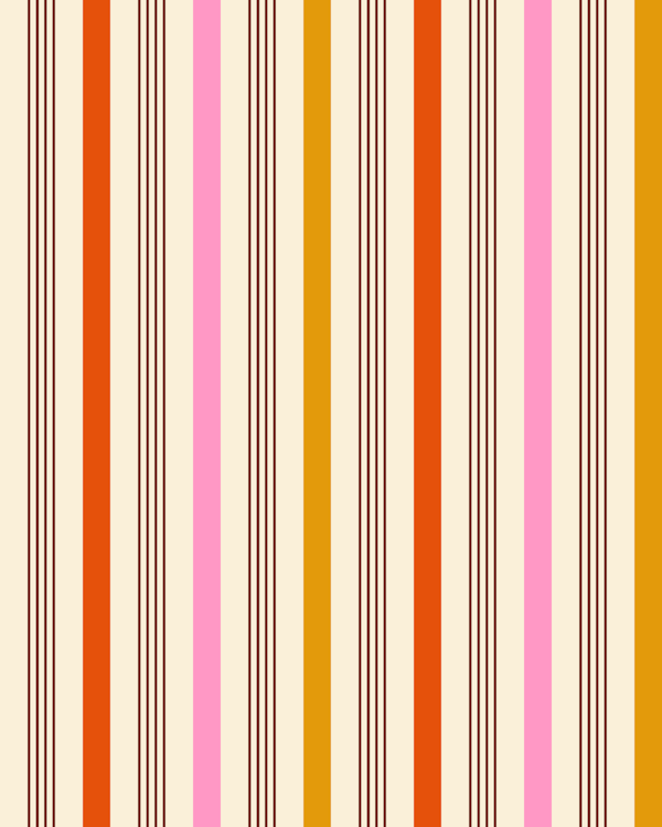 Happy retro Stripes pink, orange