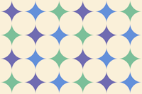 Happy retro diamonds periwinkle, mint, moss behang