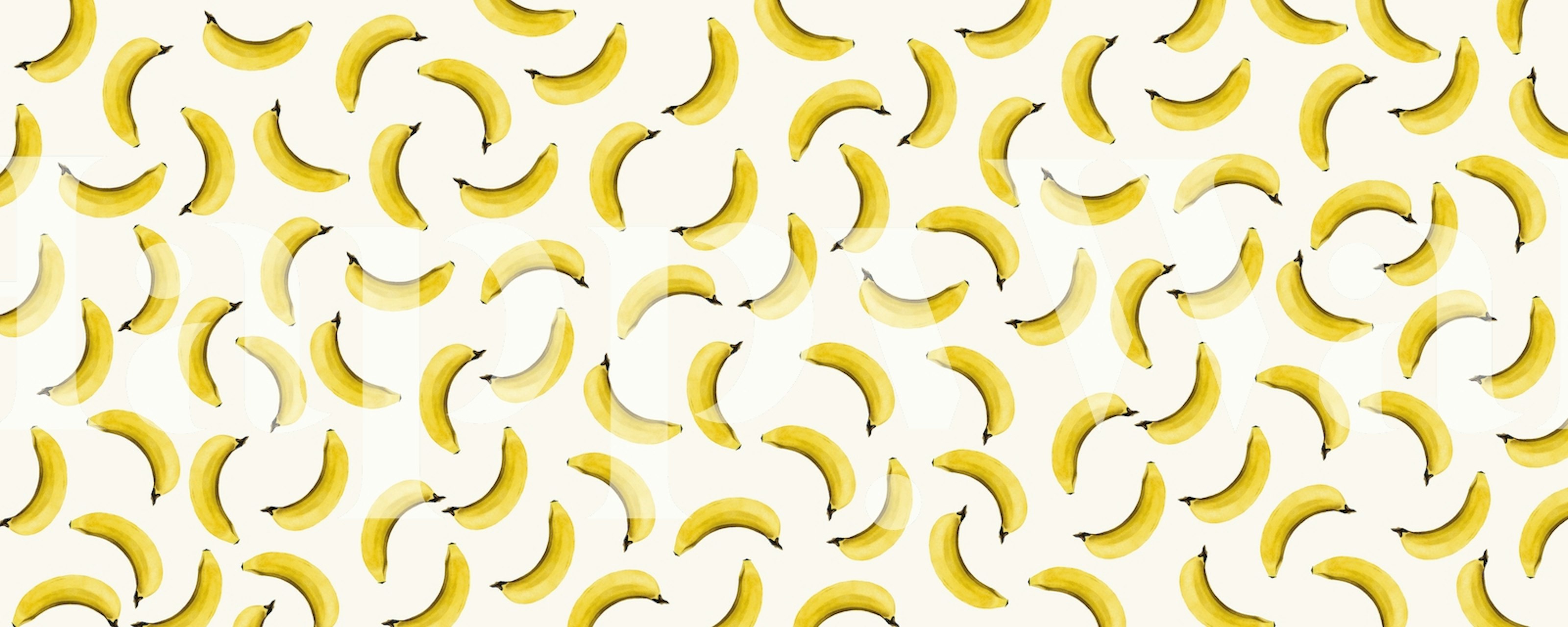 Bananas pattern ταπετσαρία σε ένα δωμάτιο