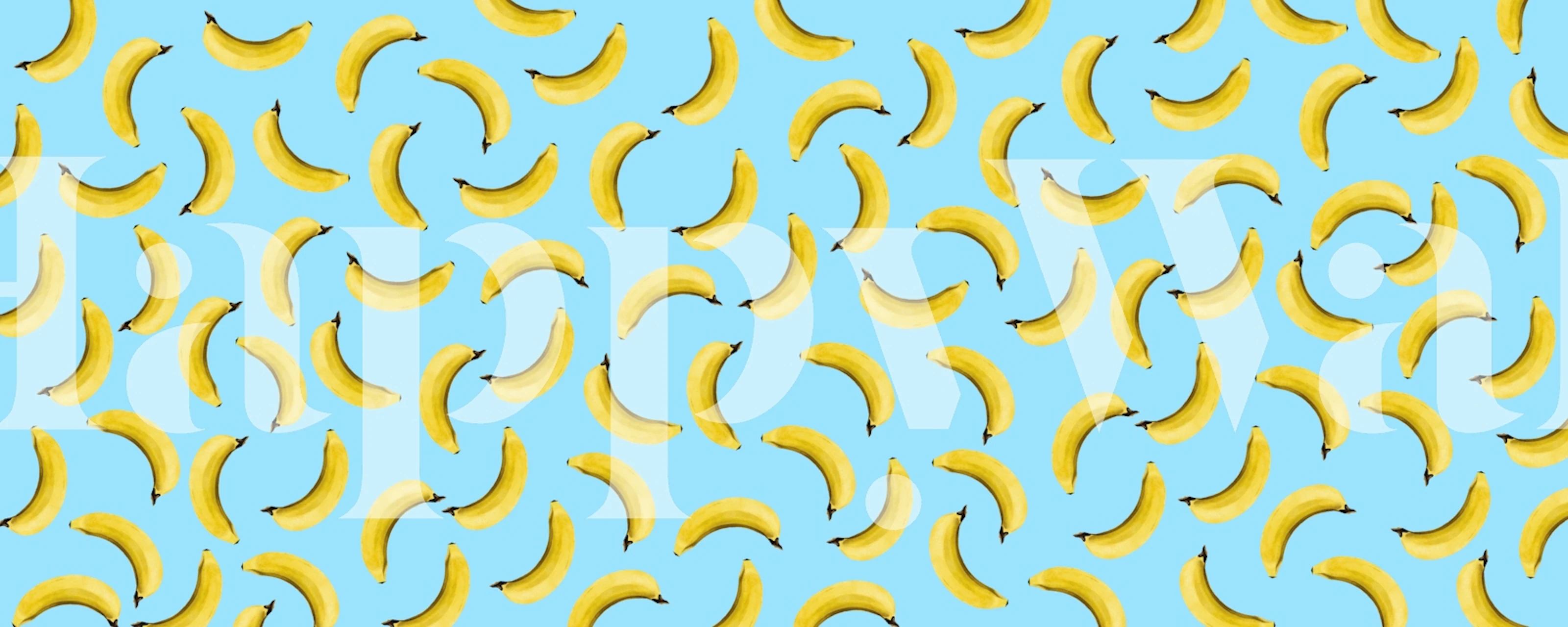 Fototapeta žluté banány na modrém pozadí
