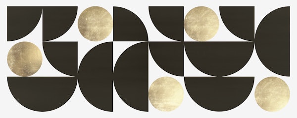 Black and gold circles