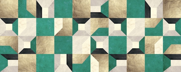 Gold and green squares