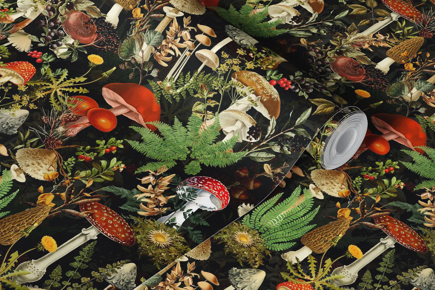 Mysterious Gothic Autumn Botanical Forest wallpaper roll