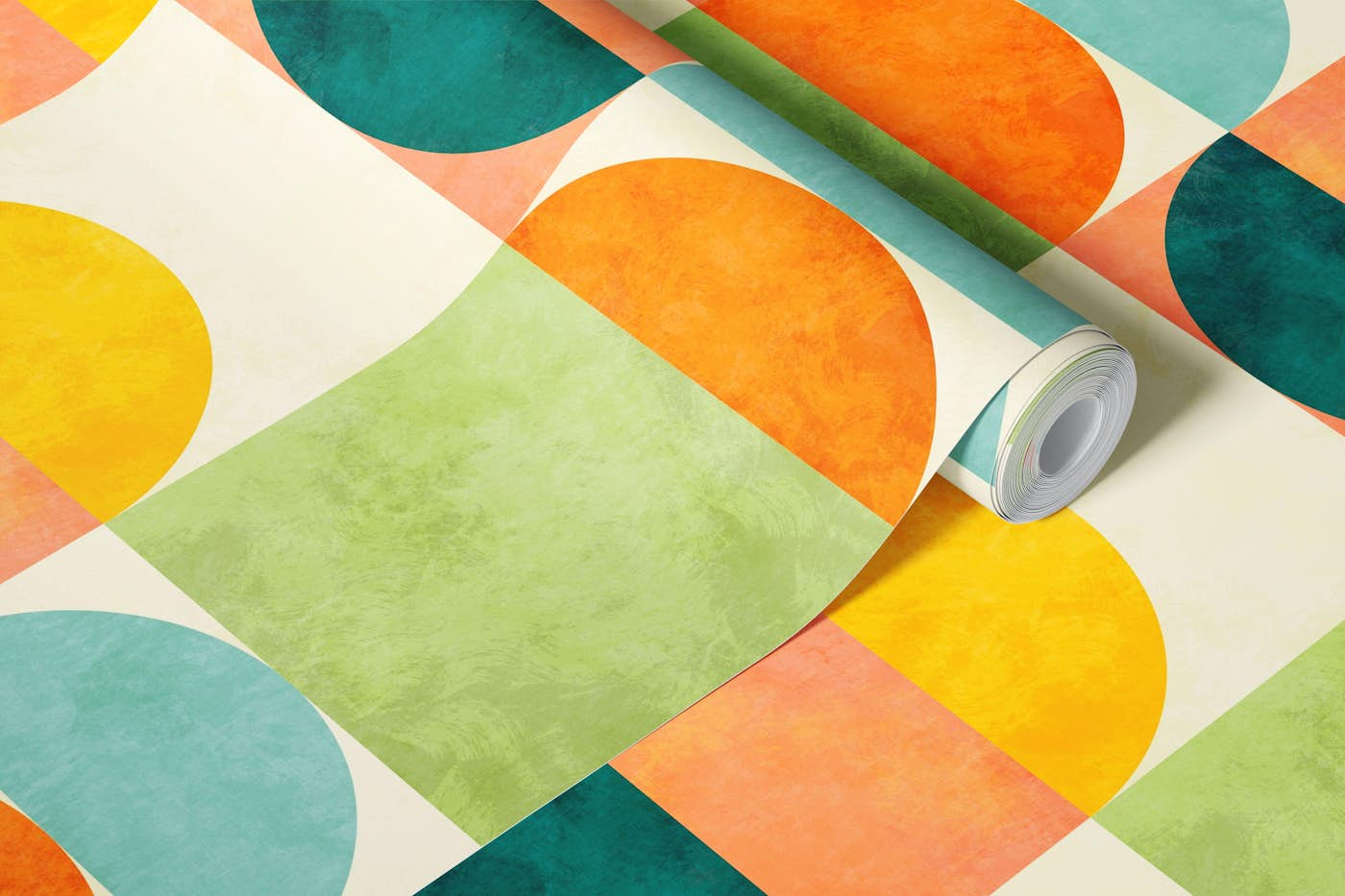 colorful checkers mid century modern 4 wallpaper roll