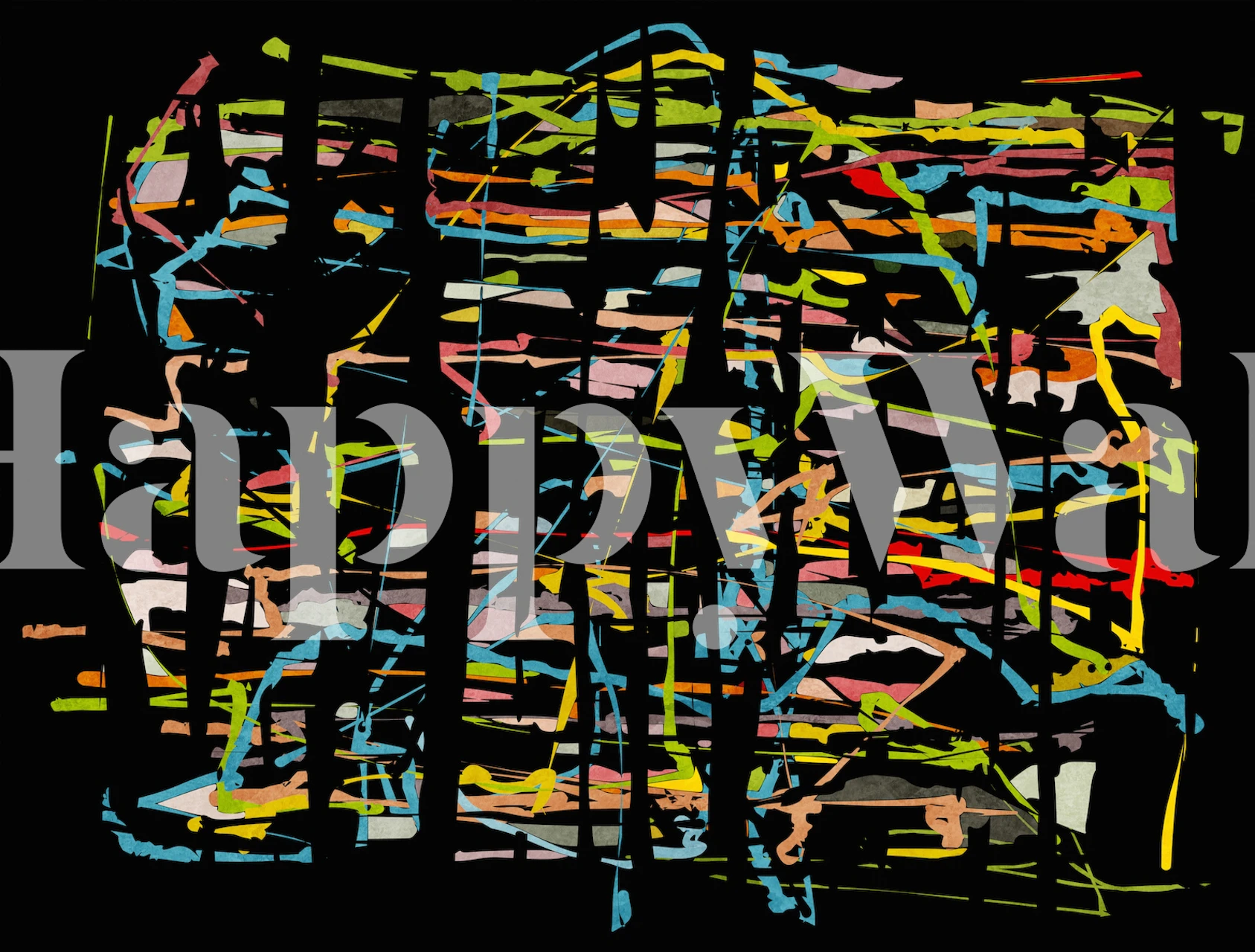 Pozadina Urban Pollock 5 u modernoj sobi