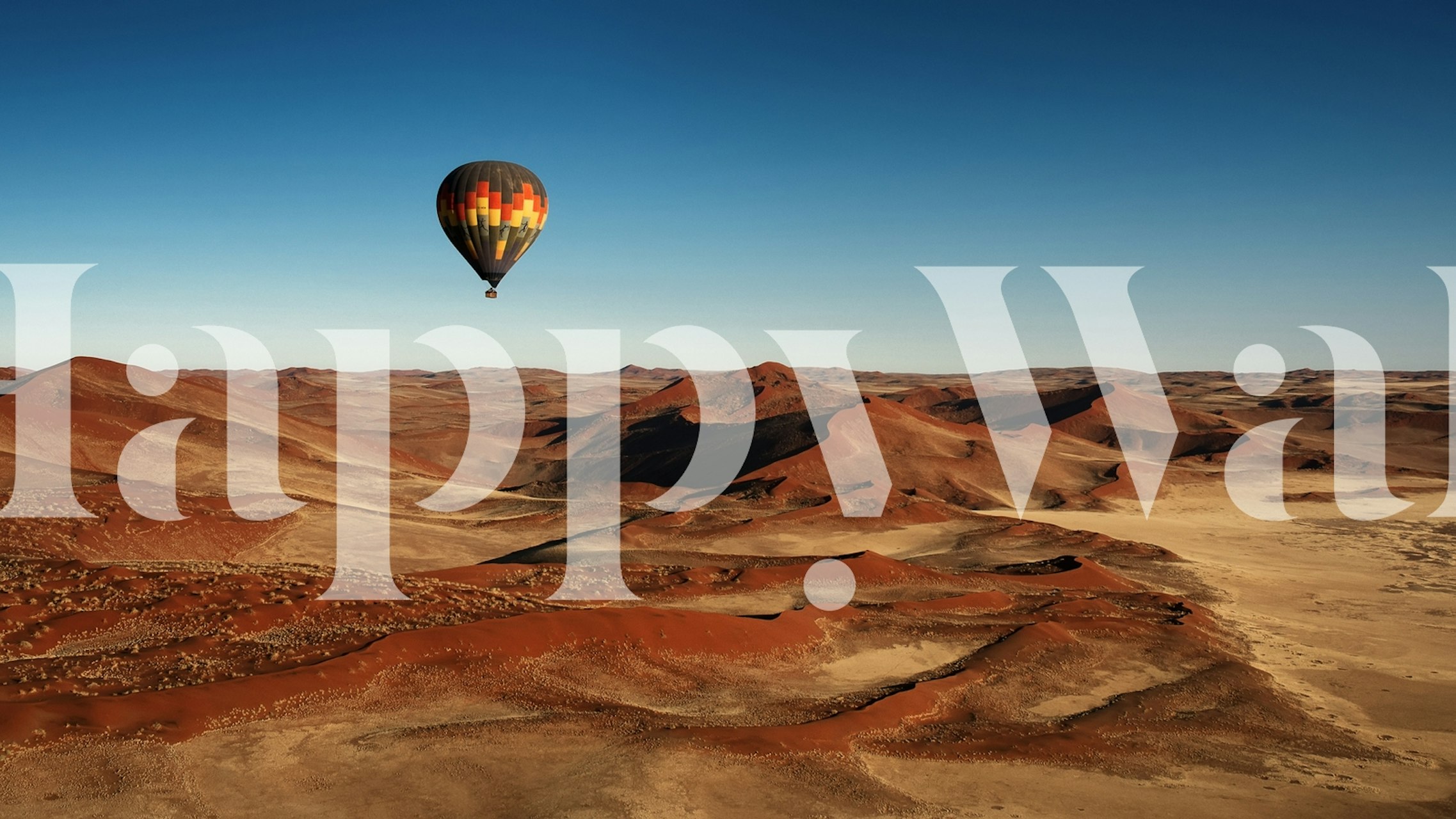 Hot air balloon wallpaper in a room