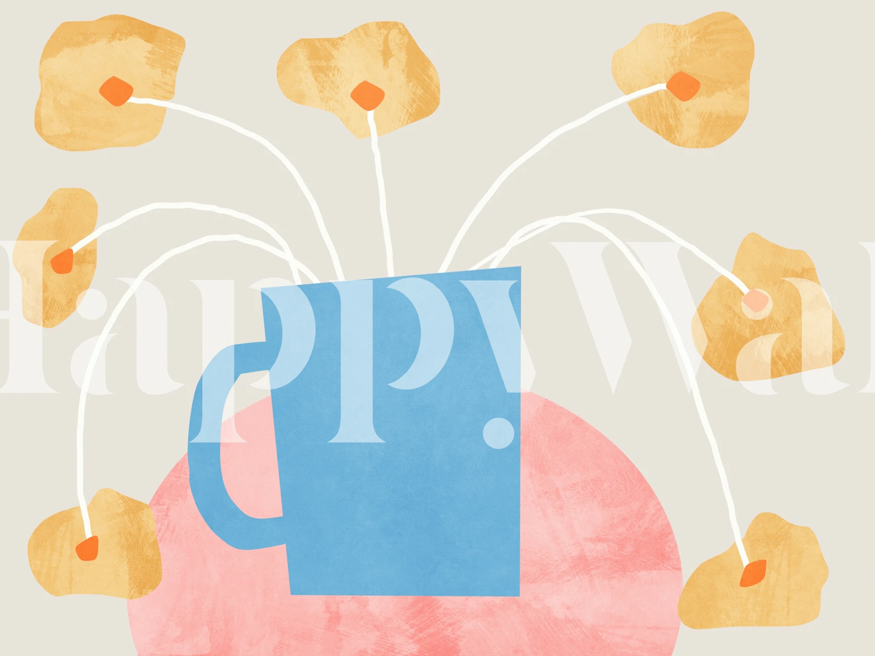 Spring Landscape 2 wallpaper in a modern room