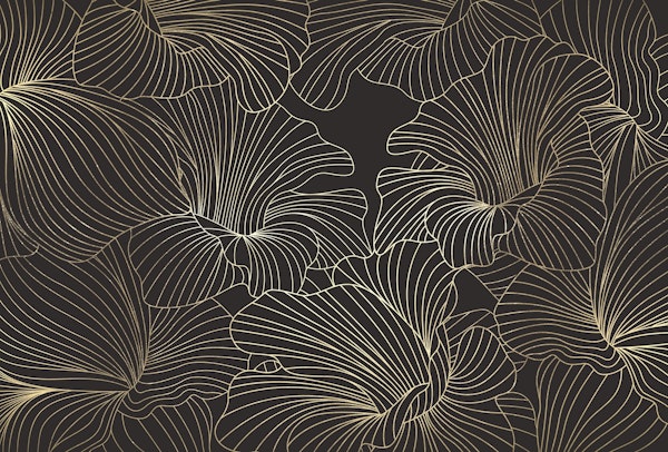 Golden floral lines